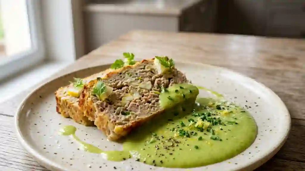 Terrine de thon fondante au coulis de poireau - Photo de présentation