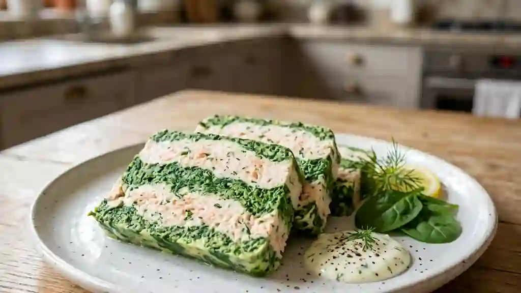 Terrine fondante truite et épinards - Photo de présentation