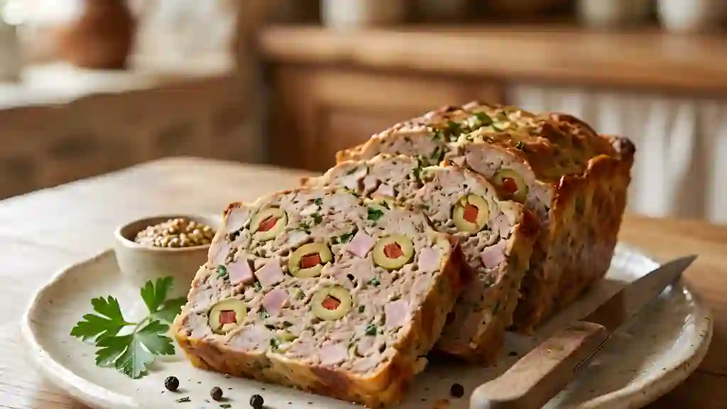 Terrine de veau fondante aux olives farcies - Photo de présentation