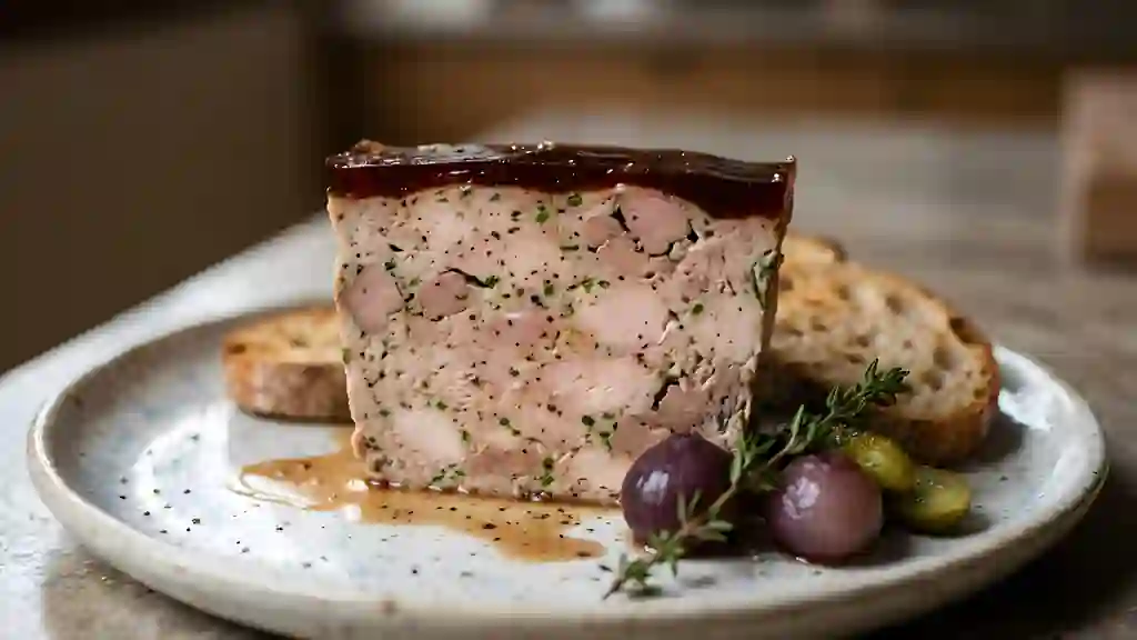 Terrine de volaille fondante au Porto rouge - Photo de présentation