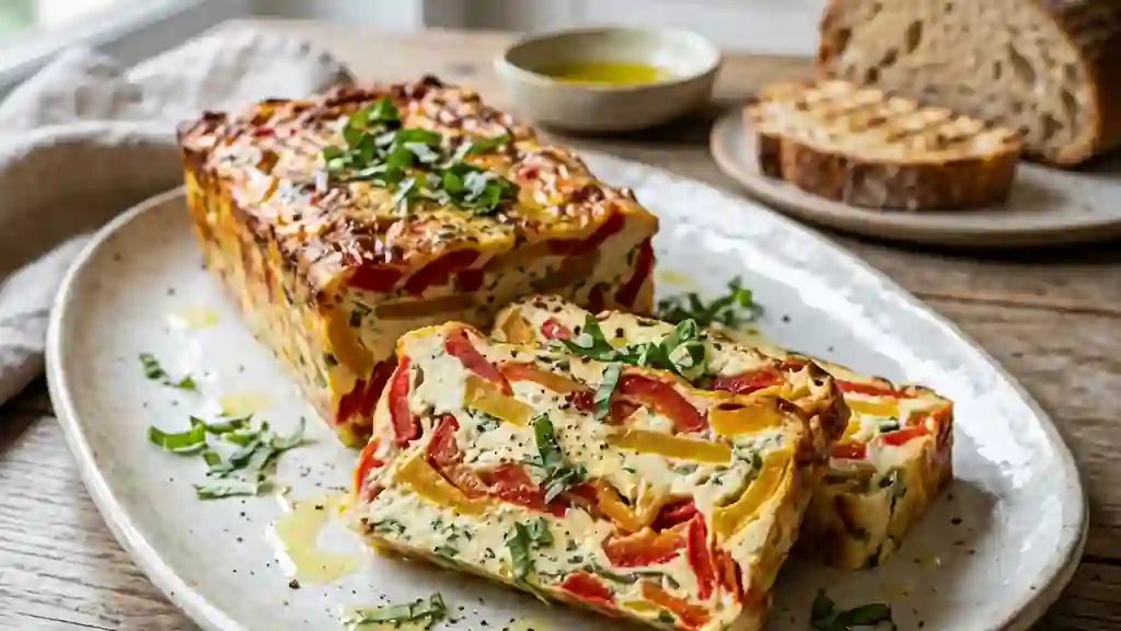 Terrine fondante aux poivrons et chèvre frais - Photo de présentation