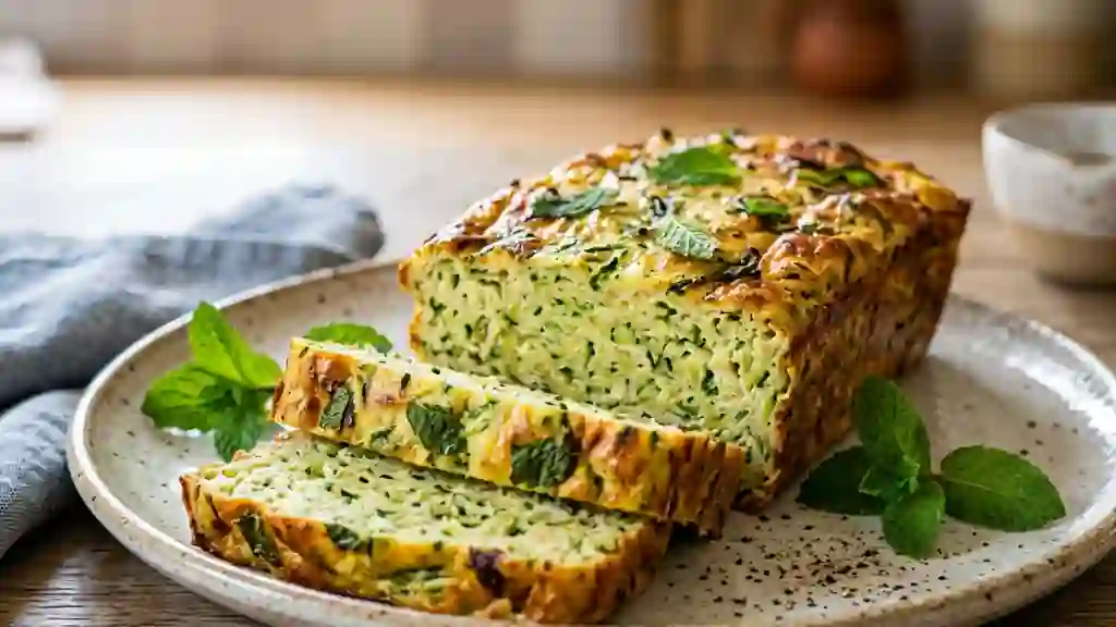 Terrine fondante courgette et menthe fraîche - Photo de présentation
