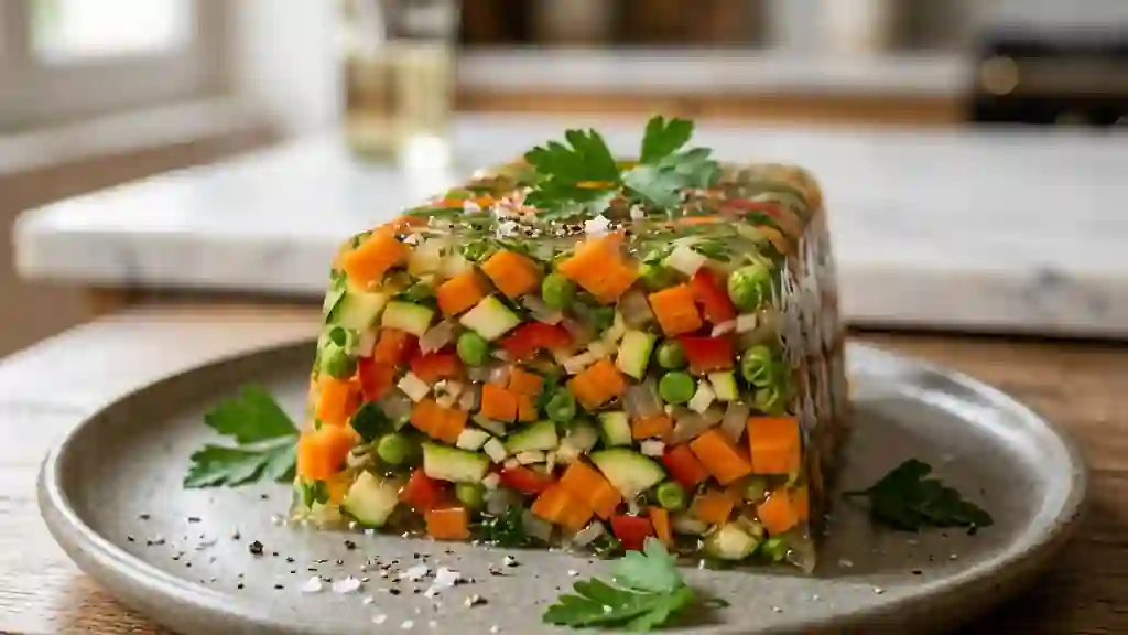 Terrine de légumes croquants au persil - Photo de présentation