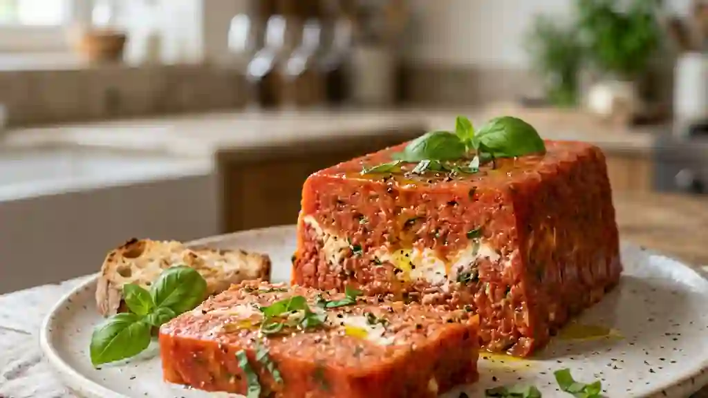 Fraîcheur de tomate et Carré Frais au basilic - Photo de présentation