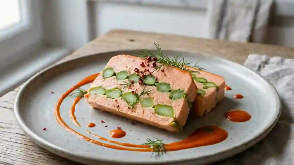 Terrine fondante saumon et asperges croquantes - Photo de présentation