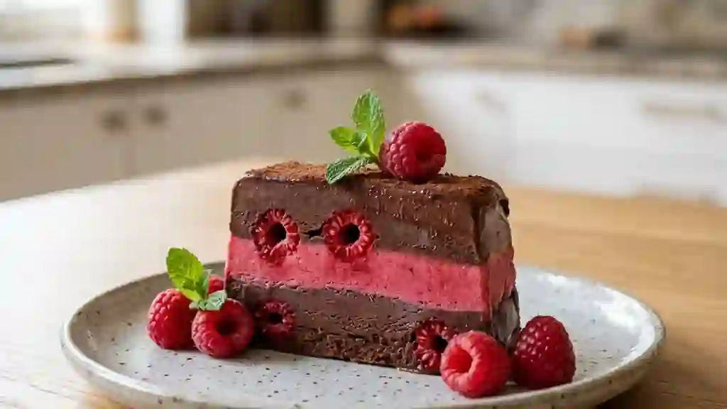 Lingot glacé cacao intense et framboise - Photo de présentation
