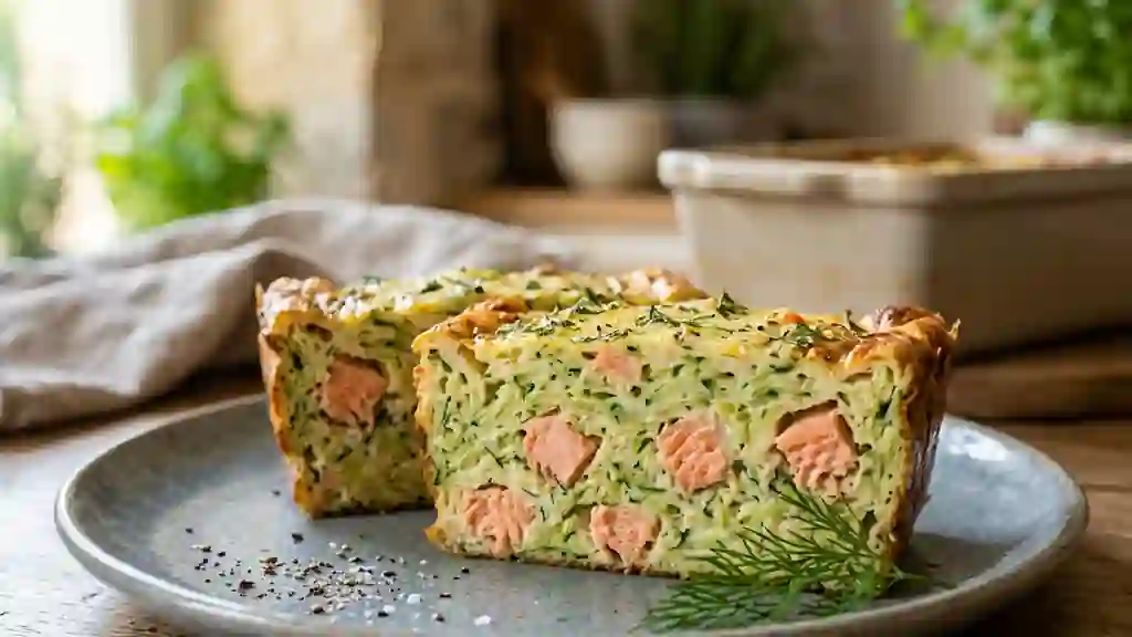 Terrine fondante au saumon frais et courgettes - Photo de présentation
