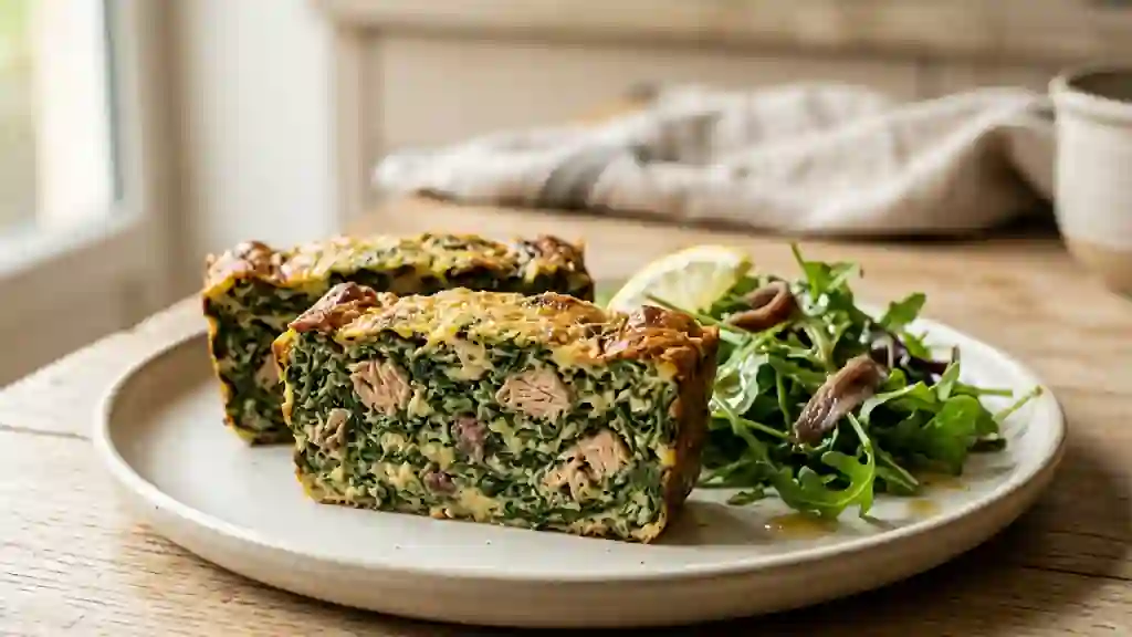 Terrine fondante épinard, thon et anchois - Photo de présentation