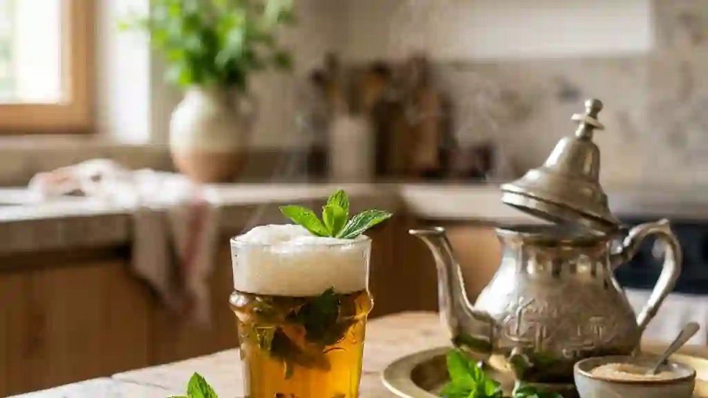 Thé à la menthe fraîche et parfumée - Photo de présentation
