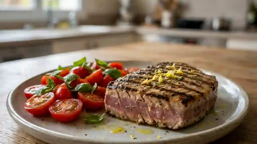 Thon grillé au citron et herbes de Provence - Photo de présentation