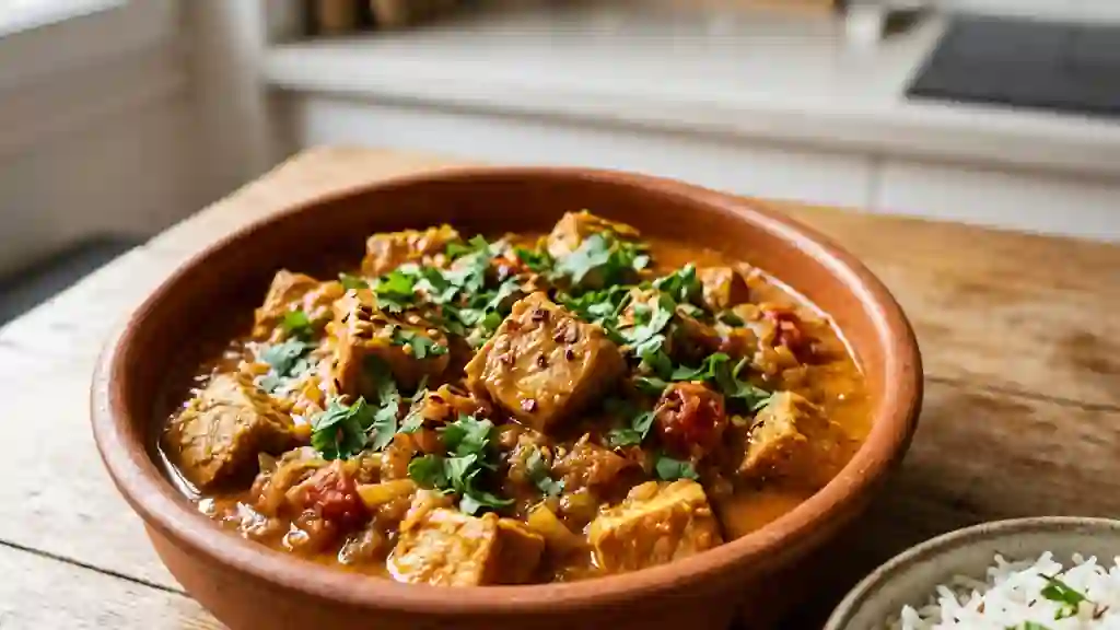 Thon fondant au lait de coco et curry - Photo de présentation