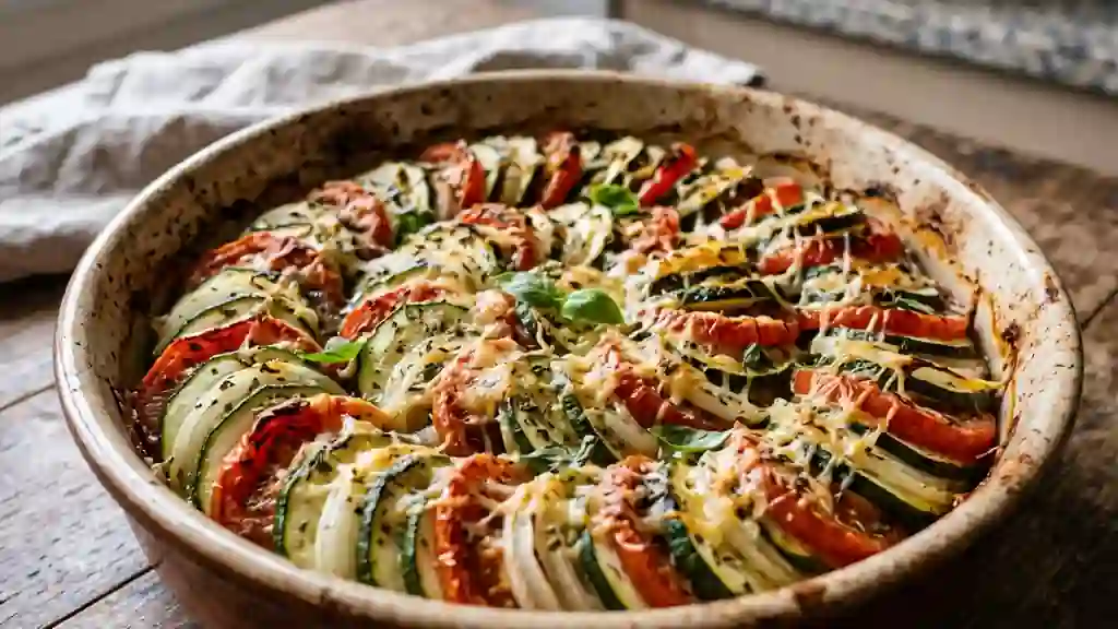 Tian de courgettes et tomates gratiné - Photo de présentation
