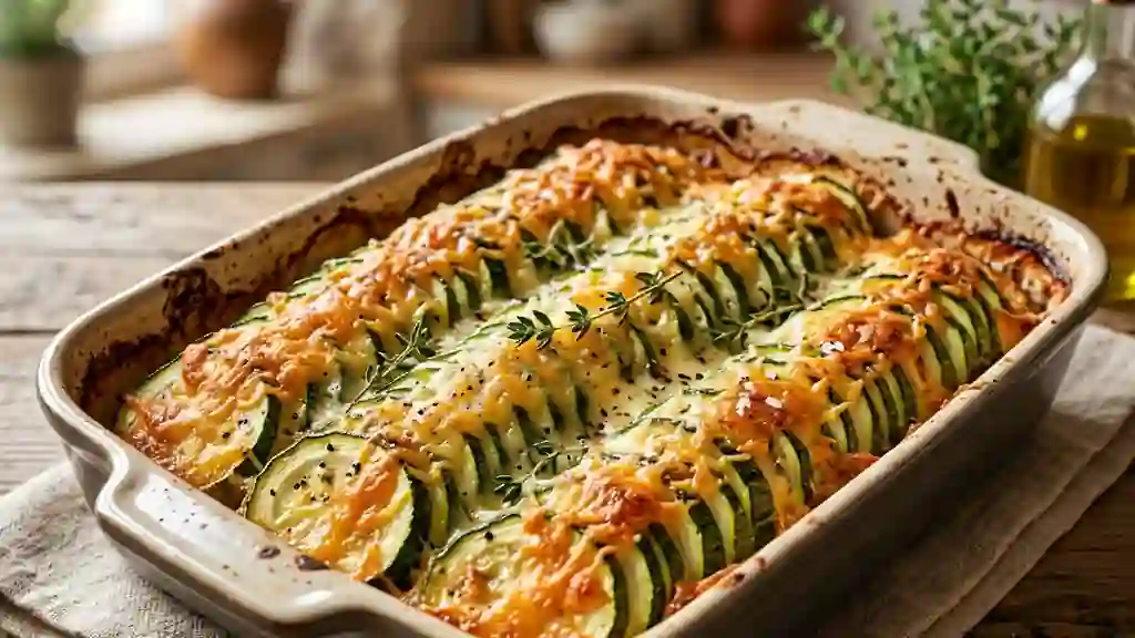 Tian de courgettes fondant au parmesan - Photo de présentation