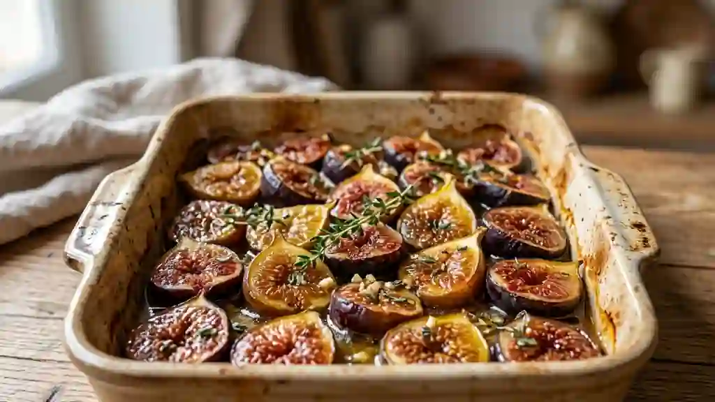 Tian de figues rôties au vin blanc et thym - Photo de présentation