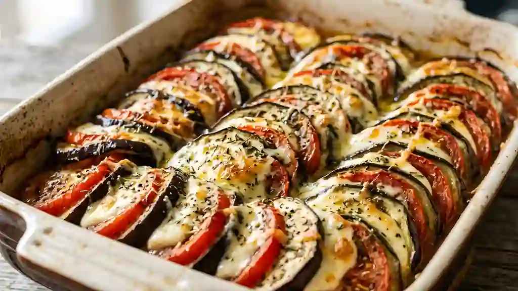 Tian Fondant Aubergine, Tomate et Mozzarella - Photo de présentation