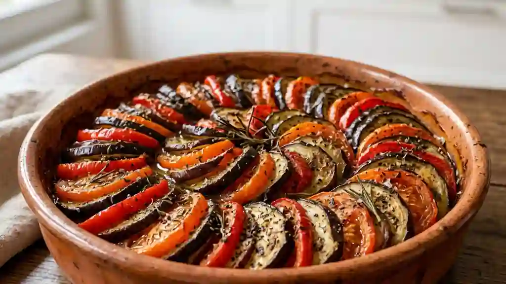 Tian d'Aubergines et Poivrons Confits - Photo de présentation