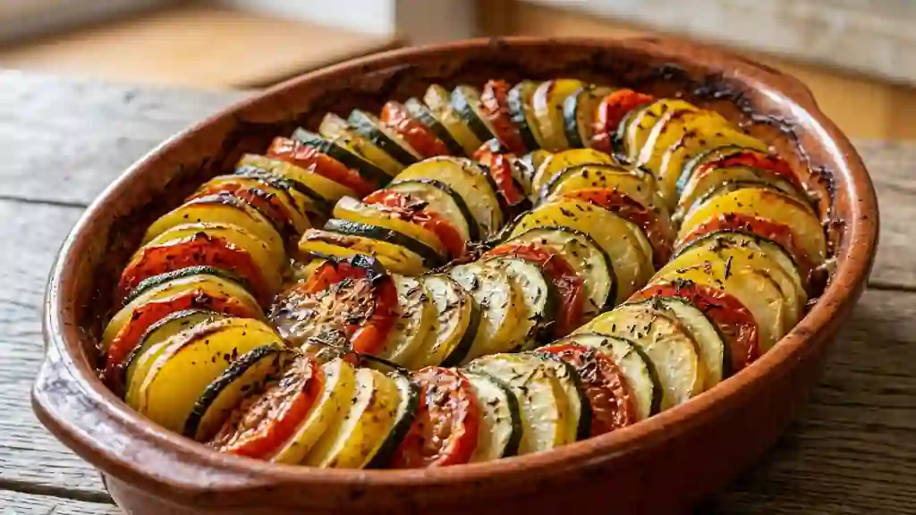 Tian de légumes provençal fondant et grillé - Photo de présentation