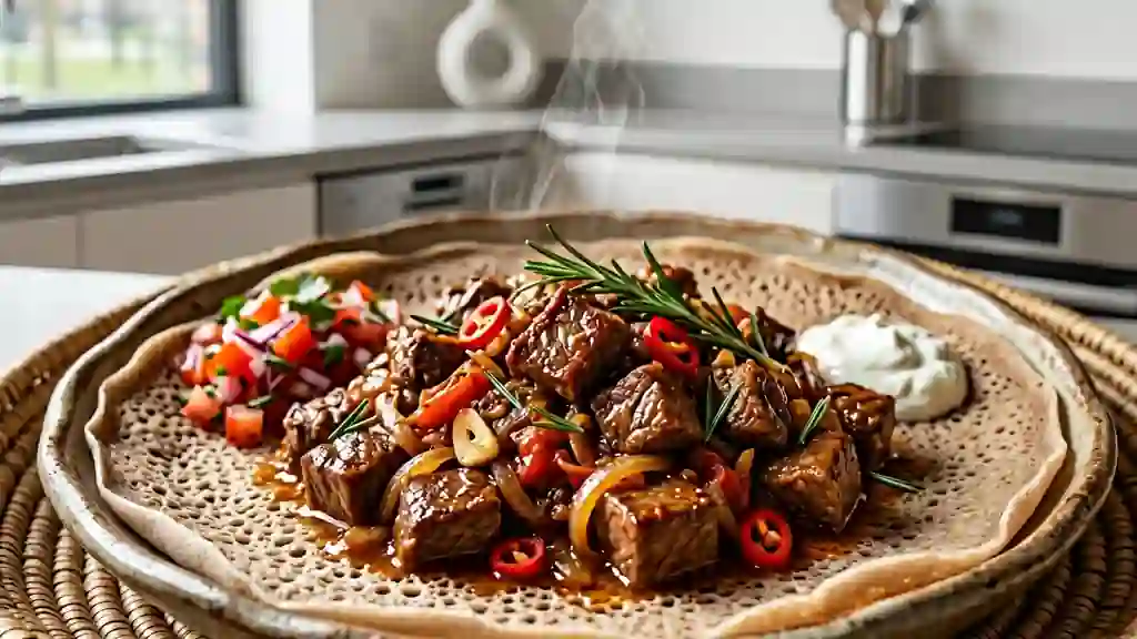 Tibs de bœuf épicé au beurre clarifié - Photo de présentation