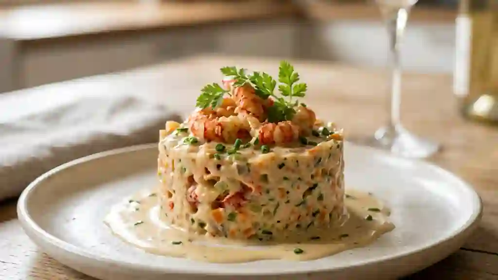 Timbale d'écrevisses onctueuse au champagne - Photo de présentation