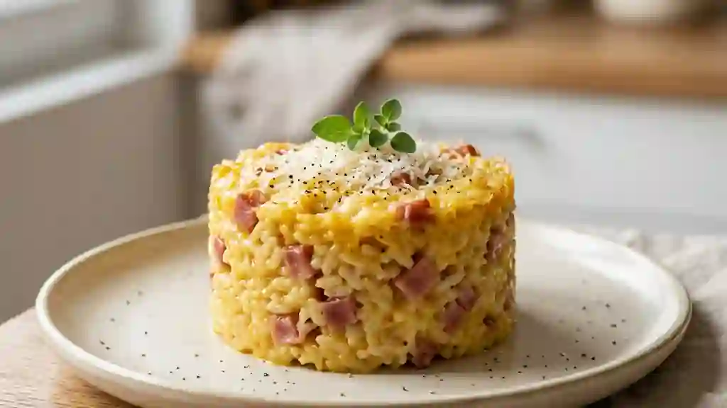 Timbale Milanaise Crémeuse au Parmesan et Jambon - Photo de présentation