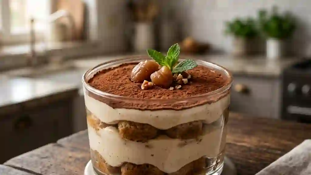Tiramisu onctueux à la crème de châtaigne - Photo de présentation