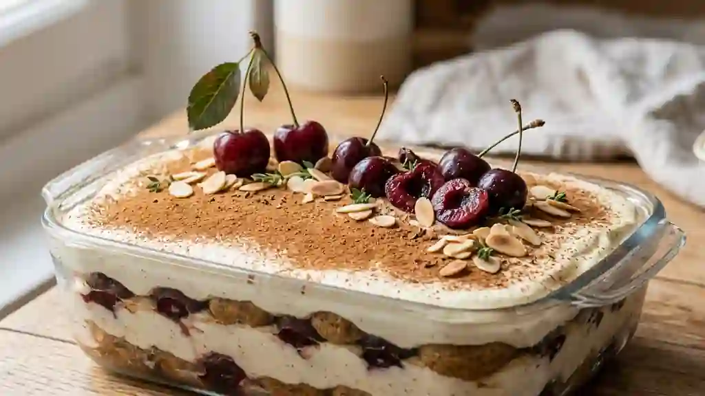 Tiramisu Fondant Cerises & Cannelle - Photo de présentation