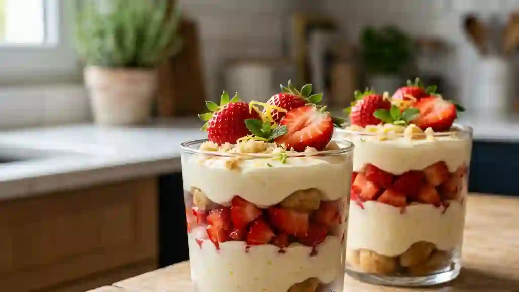 Tiramisu Fraise-Citron : Onctueux et Acidulé - Photo de présentation