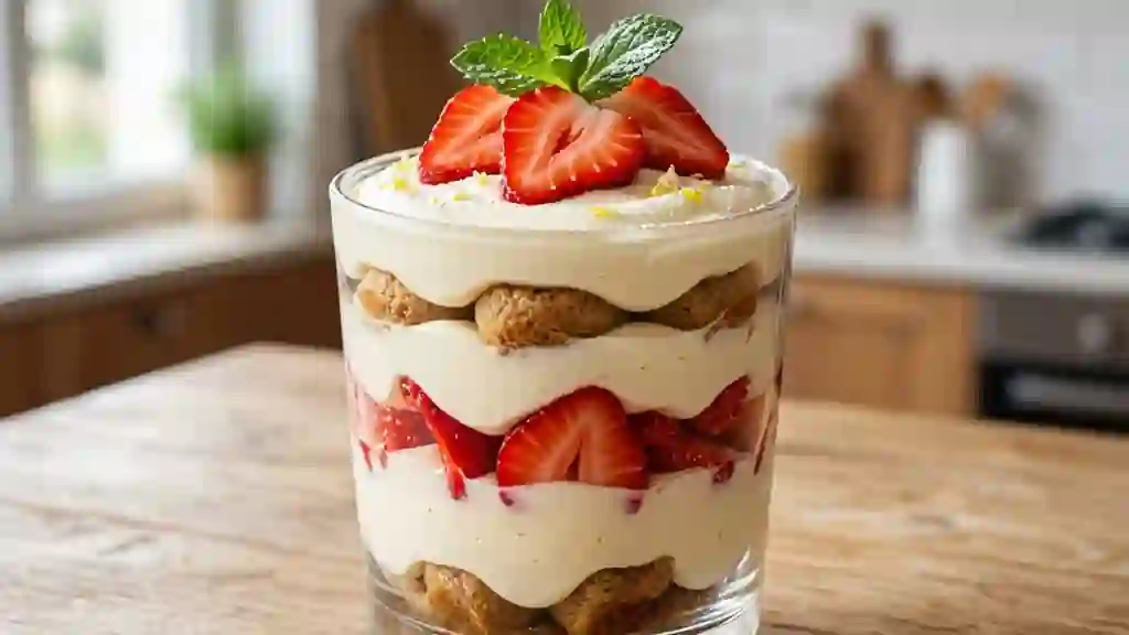 Tiramisu Fraises Vanille ultra-onctueux - Photo de présentation