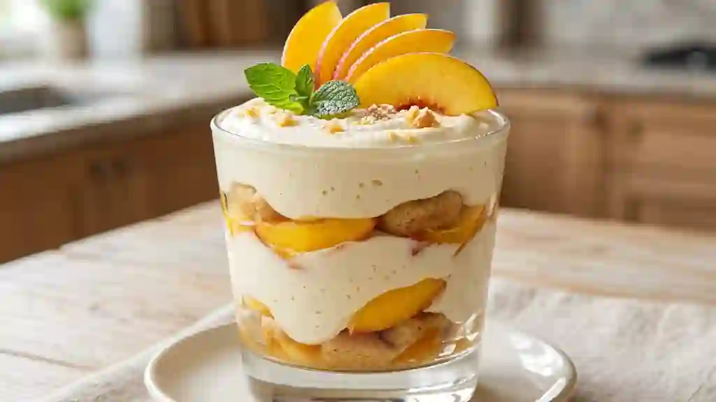 Tiramisu Onctueux Pêche et Vanille - Photo de présentation