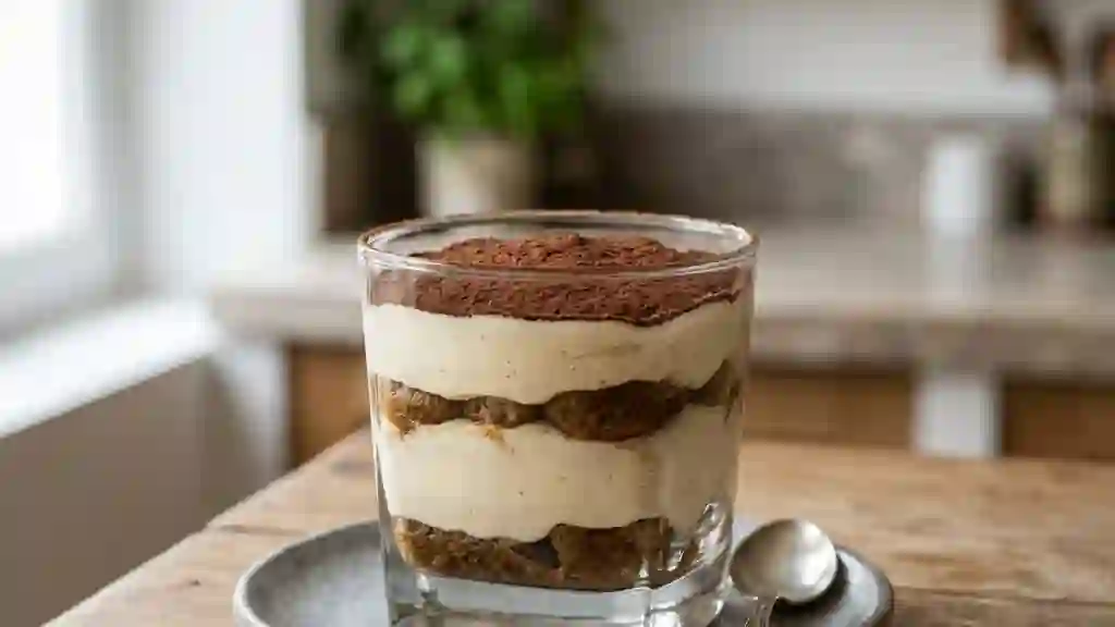 Tiramisu crémeux au café et mascarpone - Photo de présentation
