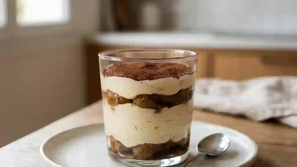Tiramisu fondant et aérien au café - Photo de présentation