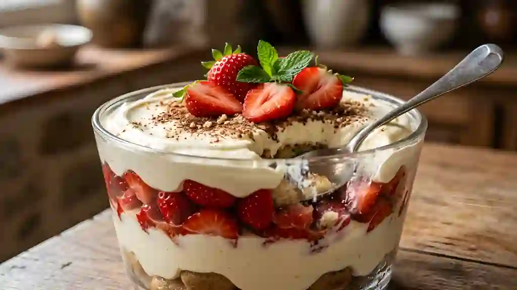 Tiramisu Fraise et Rhum - Photo de présentation