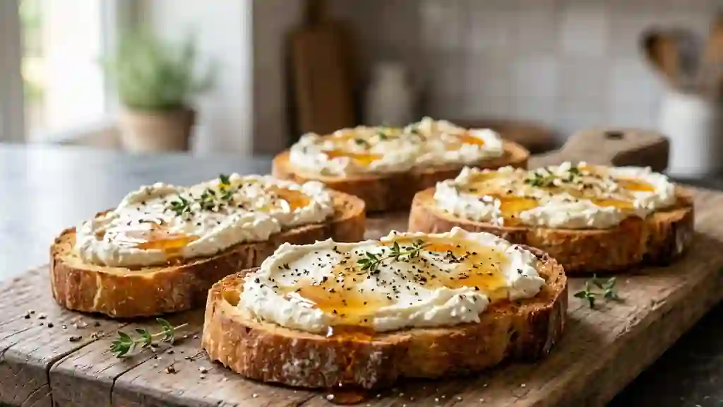 Toasts chèvre miel croustillants - Photo de présentation
