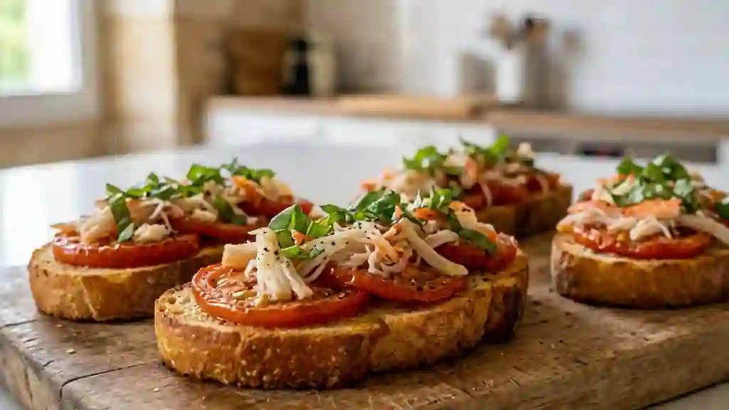 Toasts Croustillants Tomate et Surimi au Basilic - Photo de présentation