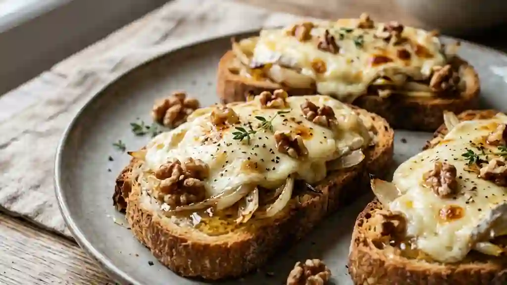 Toasts d'endives fondants au miel et noix - Photo de présentation