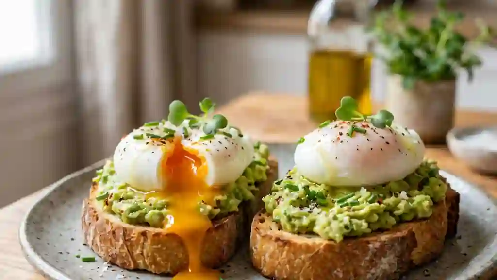 Toasts avocat et œufs pochés fondants - Photo de présentation