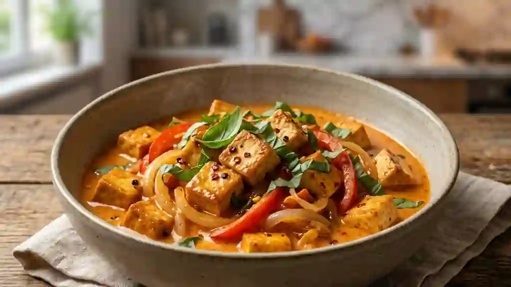 Tofu Crémeux au Curry Rouge et Coco - Photo de présentation
