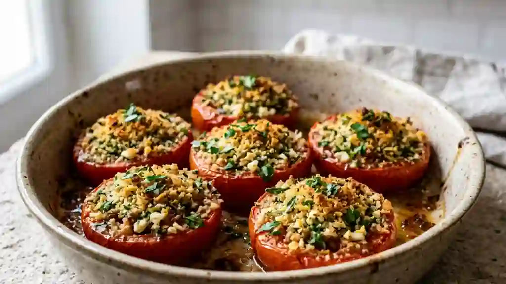 Tomates provençales au four et persillade - Photo de présentation