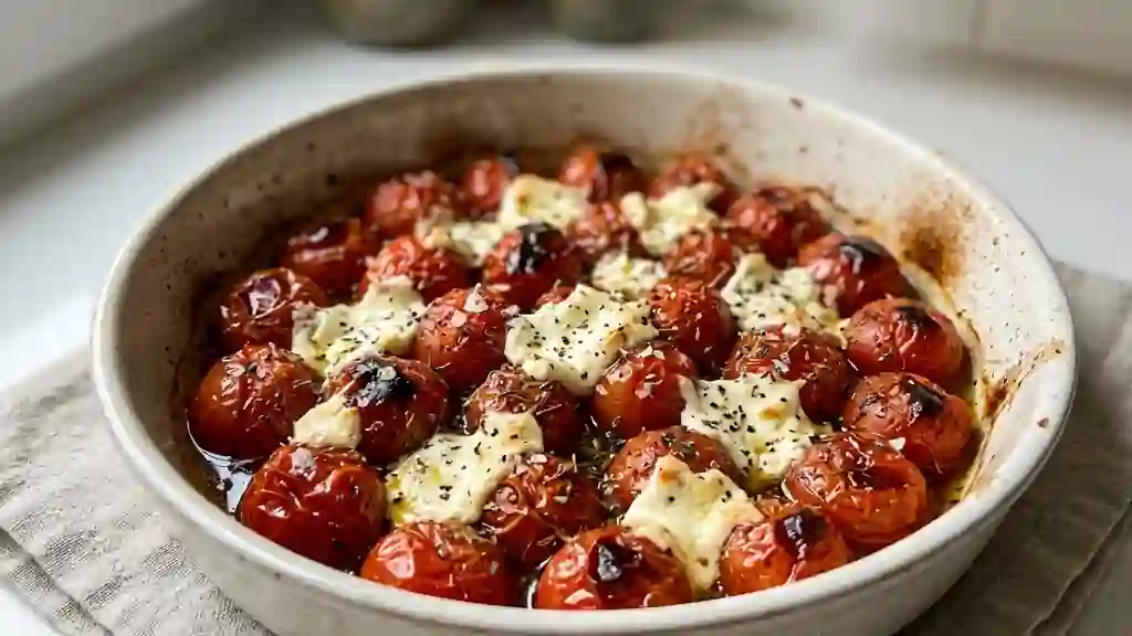 Tomates cerises rôties au miel et chèvre - Photo de présentation