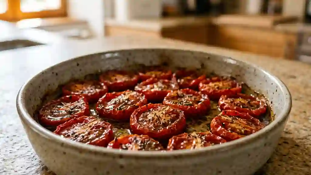 Tomates cerises caramélisées aux herbes - Photo de présentation