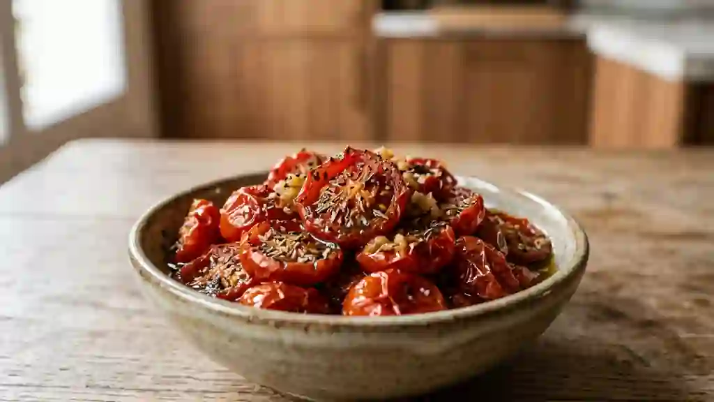 Tomates confites fondantes et caramélisées - Photo de présentation