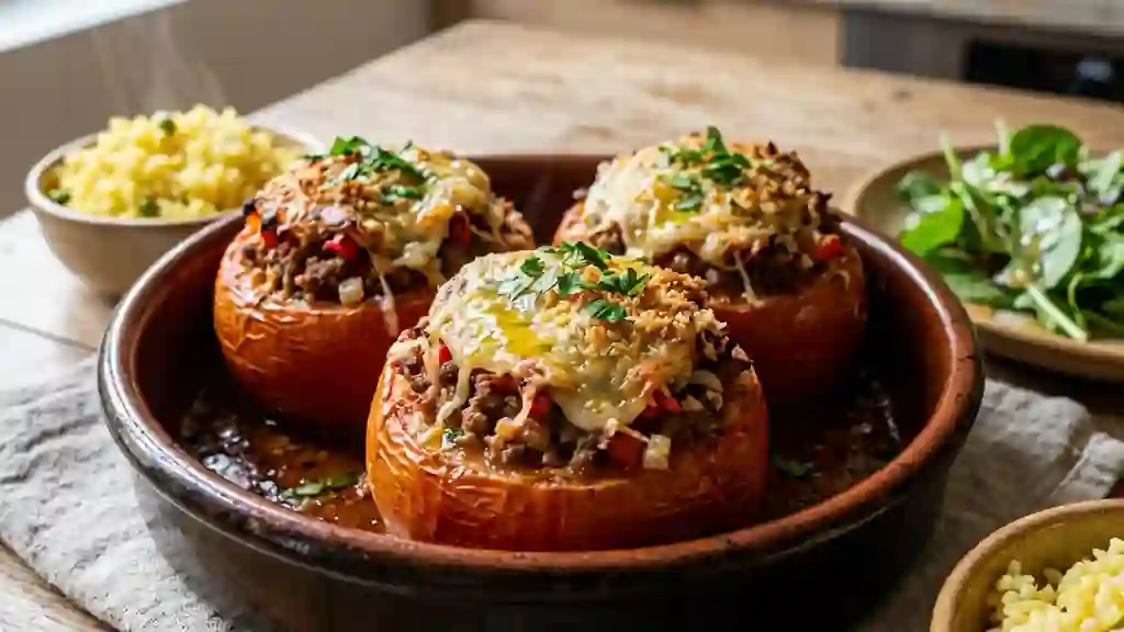 Tomates Farcies Fondantes au Poivron et Bœuf - Photo de présentation
