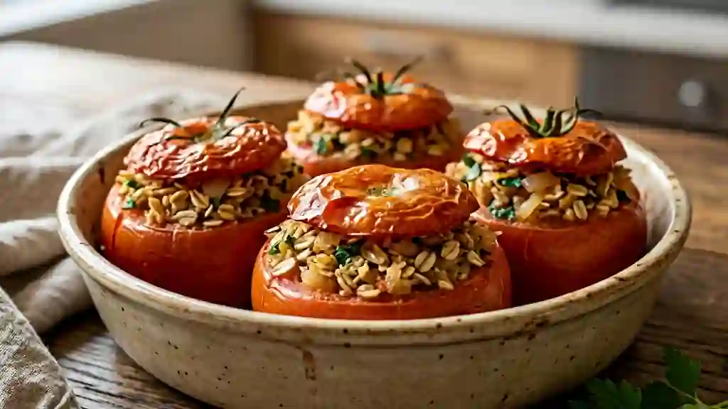 Tomates farcies fondantes à l'avoine - Photo de présentation