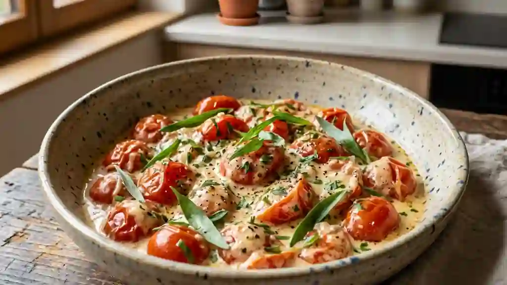 Tomates fondantes à la crème d'estragon - Photo de présentation