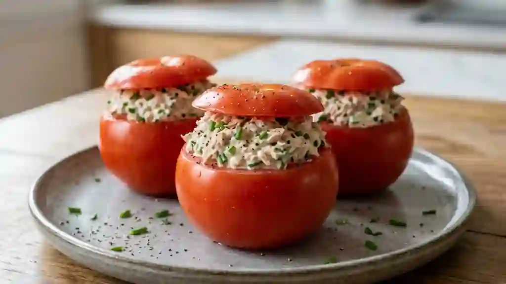 Tomates Fondantes Farcies à la Crème de Thon - Photo de présentation