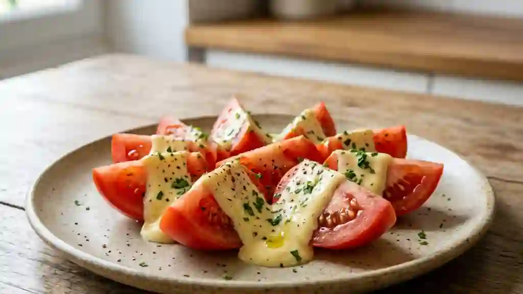 Tomates juteuses à l'aïoli onctueux - Photo de présentation