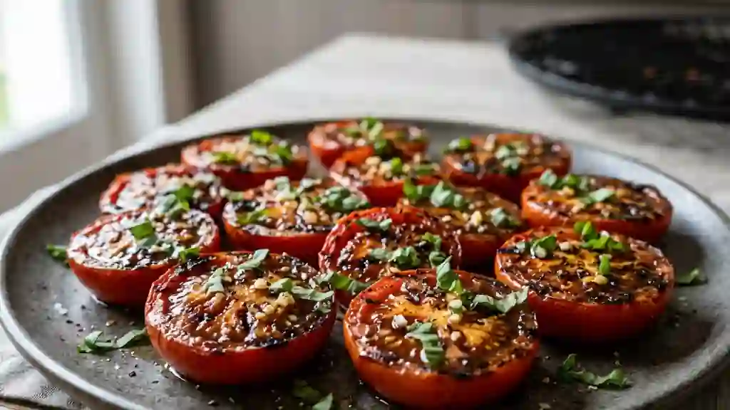 Tomates caramélisées au miel et soja - Photo de présentation