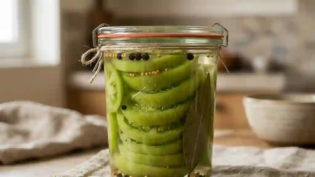 Tomates vertes croquantes et acidulées - Photo de présentation