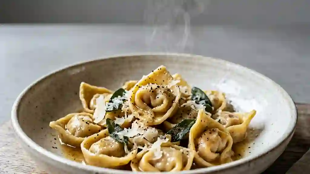 Tortellinis soyeux à la ricotta et jambon - Photo de présentation