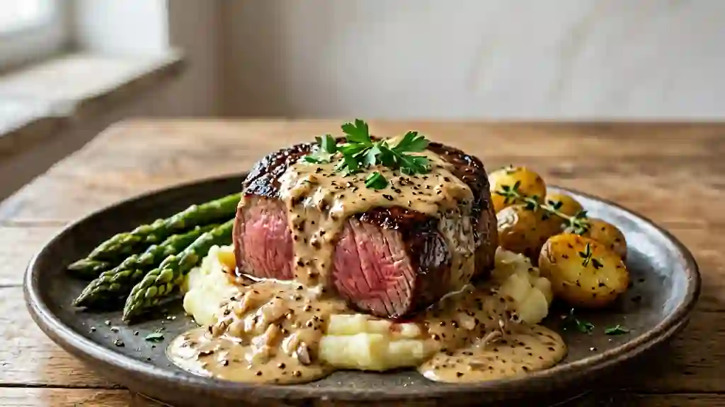 Tournedos de bœuf crémeux à la moutarde - Photo de présentation